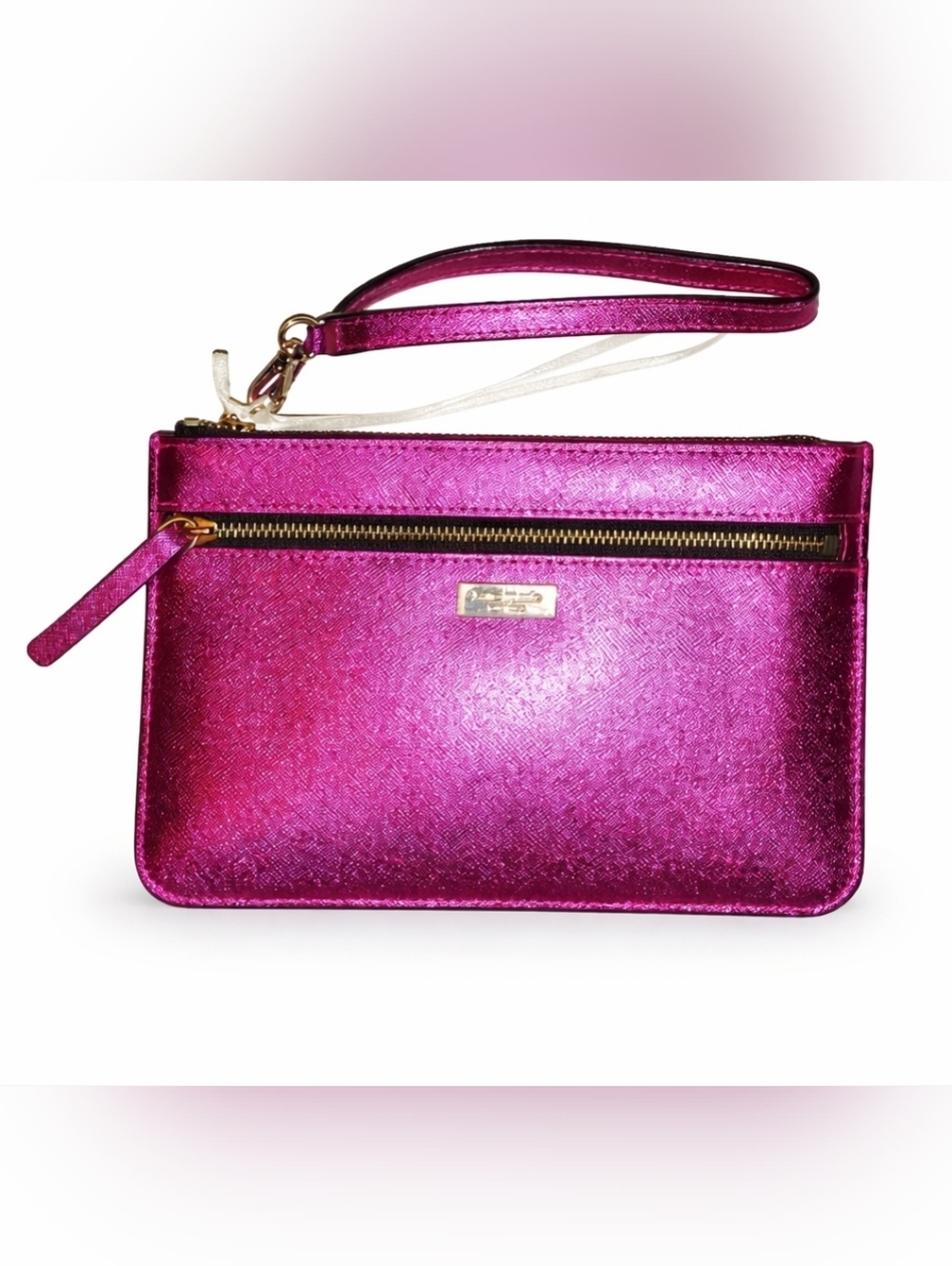 KATE SPADE New York Metallic Bajarose PINK Wristlet ~ Tinie Laurel Way ~ NWT!